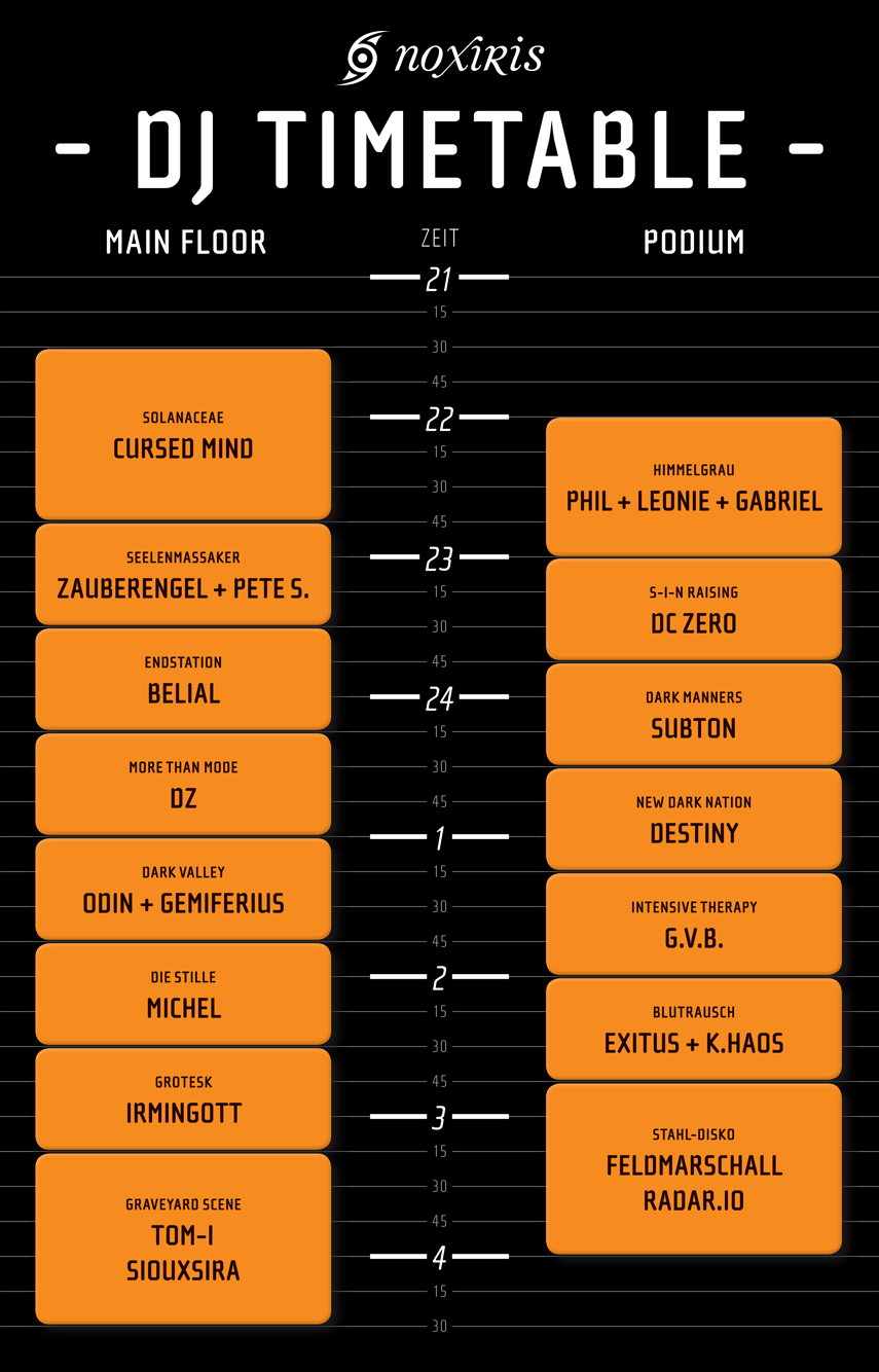 Zeitplan: Veranstalter und DJs