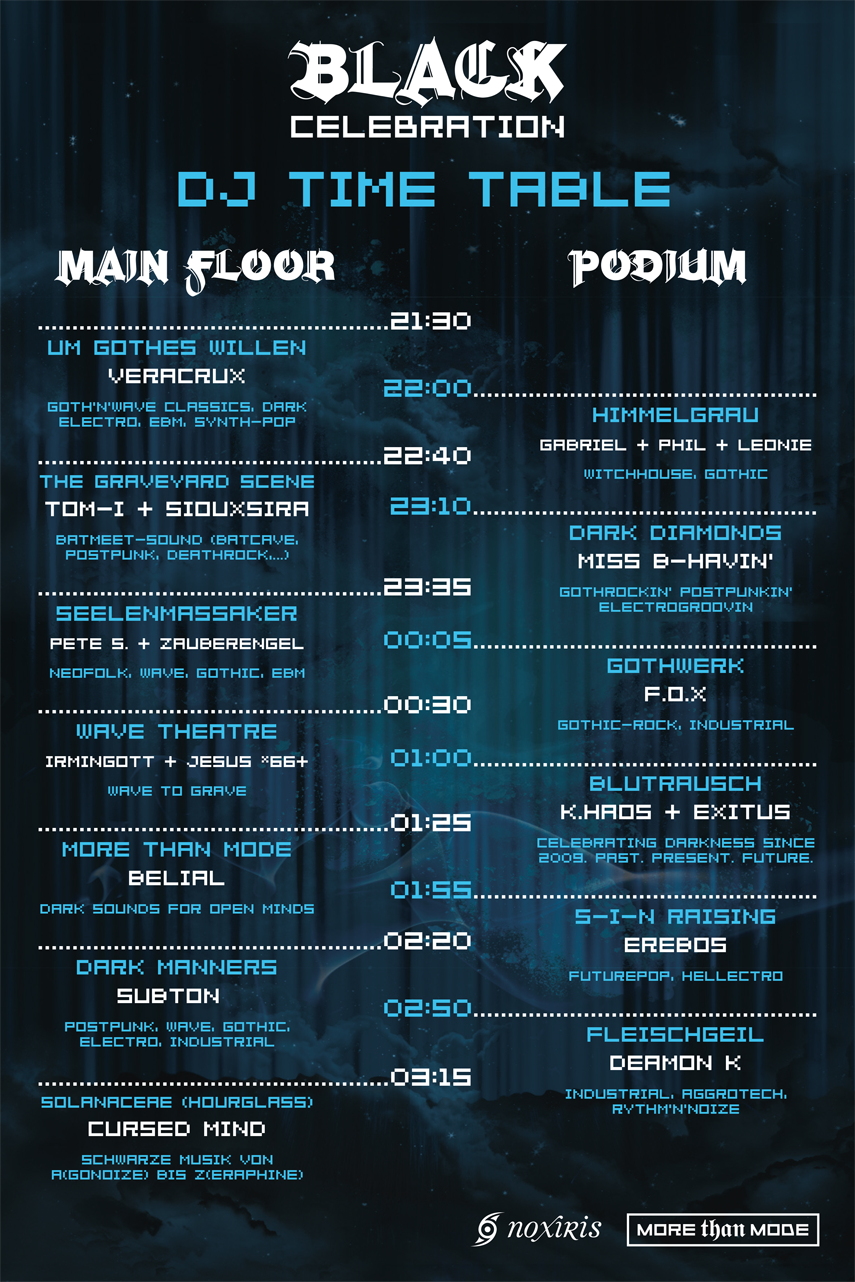 Zeitplan: Veranstalter und DJs